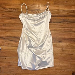 Lucy in the sky white satin dress